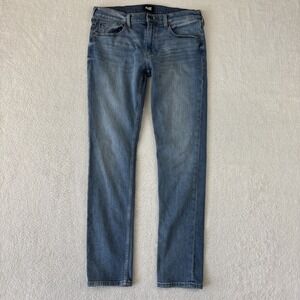 PAIGE Mens 'Lennox' Slim Fit Jeans Size 33/33 Light Wash Blue Stretch Denim